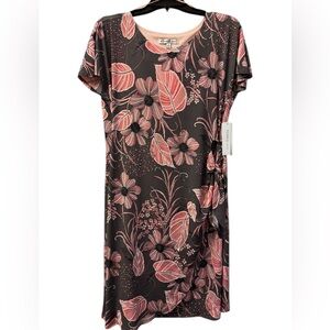 Robbie Bee Floral Dress - Black and Pink